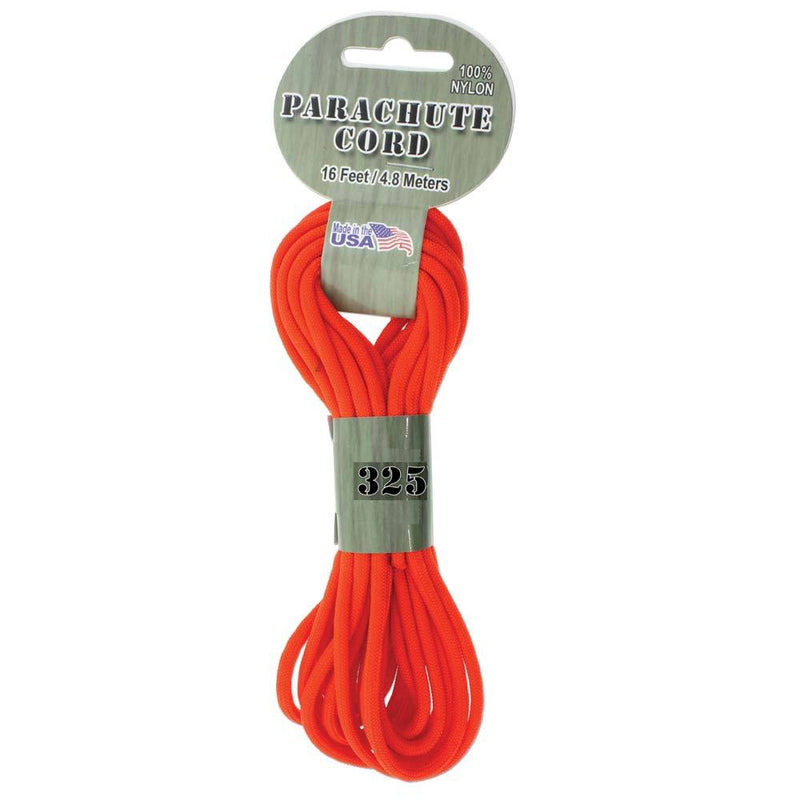 21ft Paracord 325 Neon Orange 3mm Parachute Cord cft0150