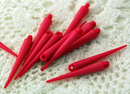 12 HOT PINK Acrylic Spikes for Hoop Earrings . Small . 35mm . cha0080