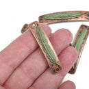 copper feather charms