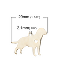 2 GOLD Stainless Steel LABRADOR RETRIEVER Charm Pendants, Dog Shape Charms, Design Metal Stamping Blanks 29x24mm, 15 gauge, Chg0483