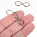 6 pcs Gunmetal Tone Metal Infinity Charm Connector Links  30x10mm   cho0002