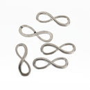 6 pcs Gunmetal Tone Metal Infinity Charm Connector Links  30x10mm   cho0002