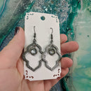 10 Gunmetal Rhinestone Drop Charms, 10mm asymmetrical circle cho0157a