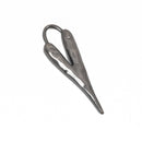 5 HEART Charm Pendants, hammered gunmetal black metal, stylized elongated heart, 60x18mm, 2-3/8" long, cho0215