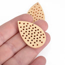 4 Cross Stitch WOOD BLANK Shapes, Teardrop 1.5" long, make your own embroidery charm pendant, CHO0216