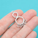 10 Silver Tone Infinity Chandelier Necklace or Earrings Components . CHS0025