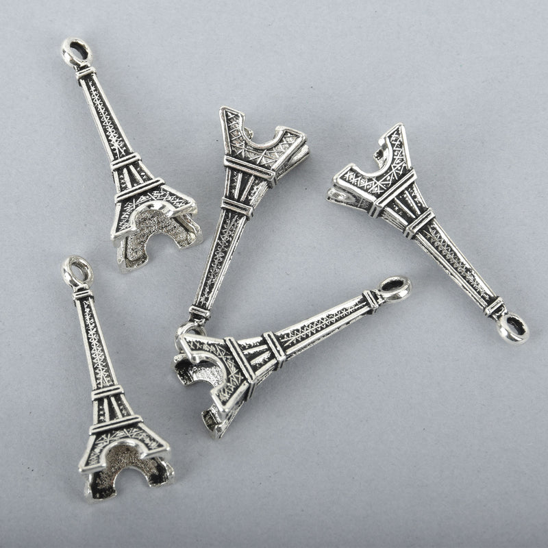 10 Silver EIFFEL TOWER Charms France Charms Paris Charms chs0261