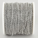 1 yard STAINLESS STEEL 3mm CABLE Link Chain, oval links fch1082a