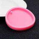 Round Freshie Mold, Large Keychain mold size 3.33in/8.6cm with hang hole, tol1369