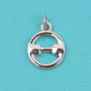 4 THETA Greek Letter Silver Plated Charms Sorority Charms 3/4" chs2193