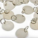 15 Silver Circle Disc Charm, stamping blanks, with Jump Ring, 12mm (1/2") diameter chs2469