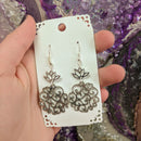 10 Small Silver LOTUS FLOWER Charm Pendants, 15x11mm, chs2669