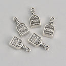 5 Silver WHISKEY Charms, silver oxidized metal charms, 19x9mm, 3/4" long chs3002