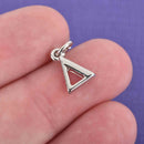 4 DELTA Letter Silver Plated Charms, Greek Letter, Sorority Sister Charms, Silver Plated Pendant, 1/2" tall  includes jump ring, chs3008