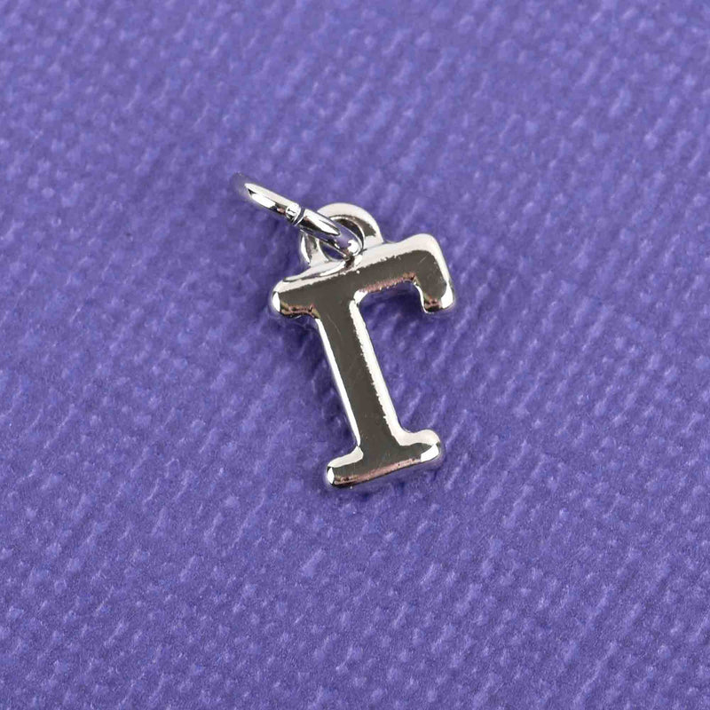 4 GAMMA Letter Silver Plated Charms Greek Sorority Sister 1/2" chs3013