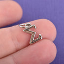 4 SIGMA Greek Letter Silver Plated Charms Sorority Charms 1/2" chs3018