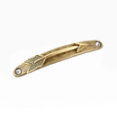 5 ARROW Bracelet Connector Links, bronze base with gold arrow, curved bracelet charms, 54x8mm, chs3035