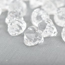 25 Clear Acrylic DIAMOND Charms, Faceted DIAMOND Beads, 13x11mm, chs3178