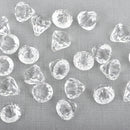 25 Clear Acrylic DIAMOND Charms, Faceted DIAMOND Beads, 13x11mm, chs3178