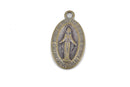 10 Bronze ROSARY Charms, Virgin MARY, Oval Charms, Charm Pendants, 22x12mm, chs3245