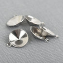 20 Stainless Steel Charm Blanks, fits 8mm ss38 point back rhinestone, chs3268