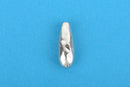 6 Silver Teardrop Cord Ends, Leather Cord Ends, End Caps for Leather Lace, Fits 2mm Cord or Wire, Pewter Drops are 20mm long, chs3289
