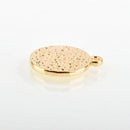 10 LIGHT GOLD  Hammered Metal Coin Sequin Charms, Round Dot Charms, double sided design, 15mm (5/8"), chs3309