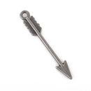 10 Gunmetal ARROW Charms, Small Arrow Pendants, Arrowhead Charms, Archery Charms, 33x5mm, chs3322