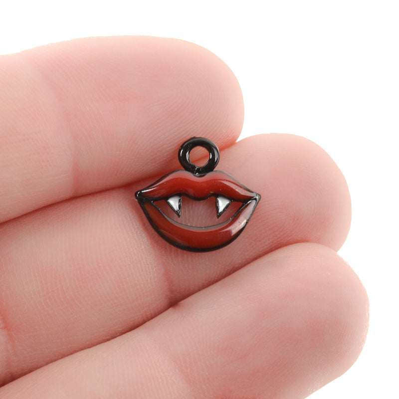 vampire charms, Halloween charms, mouth charms