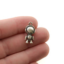5 SPACE TRAVELER Charms, Astronaut Charms, Alien Charms, antique silver, 21x11mm, chs3348