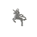 5 UNICORN Charms, HEATHER GREY Enamel, Fairy Tale Charms, Animal Charms, 36x28mm, chs3350