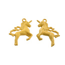 5 UNICORN Charms, YELLOW Enamel, Fairy Tale Charms, Animal Charms, 36x28mm, chs3352