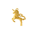 5 UNICORN Charms, YELLOW Enamel, Fairy Tale Charms, Animal Charms, 36x28mm, chs3352