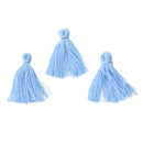 10 BLUE TASSEL Charms, Rayon Fiber Tassels, 40mm long (about 1-5/8"), chs3354