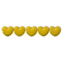 5 YELLOW Enamel Heart Charms, double sided, 15x14mm, chs3358