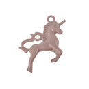 5 UNICORN Charms, PASTEL PINK Enamel, Fairy Tale Charms, Animal Charms, 36x28mm, chs3374