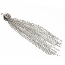 1 SILVER CHAIN TASSEL Pendant Charms, about 4" long, chs3486