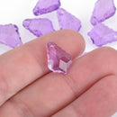 10 Purple BAROQUE BRIOLETTE Drop Charms, Teardrop Crystal Beads, top drilled faceted, 16x12mm, chs3692