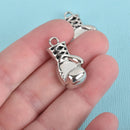 2 BOXING GLOVE Charms, Silver 3d Charm Pendants, 29mm, chs3713