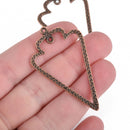 5 Distressed Copper ARROWHEAD Pendant Charms, 2-1/8", chs3831