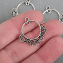 10 Silver Chandelier Connector Charms, 1 to 5 connector, 25mm  chs3861