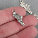 10 Silver CROSS COUNTRY Running Shoe Charms, 24mm, chs3864
