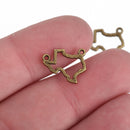 10 Bronze TEXAS Charms, Outline State Texas Travel Charm Pendants, 14x11mm, chs3872