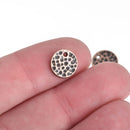 20 COPPER Hammered Metal Coin Sequin Charms, Round Dot Charms, 10mm, chs3919