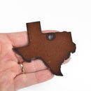 1 LARGE Rustic Metal TEXAS STATE Charm Pendant 3.25" chs4068