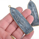 1 THAI BUDDHA Pendant Charm Thai Relic pewter with brass 3"  chs4084