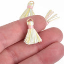10 PASTEL RAINBOW Nylon TASSEL Charms 22mm long (about 3/4"), chs4109