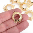 10 Gold CHANDELIER CONNECTOR Charms Multi-Strand Chandelier Necklace or Earrings Charms, 1 to 5 connector link 27mm, chs4141