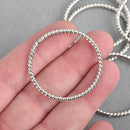 5 Extra Large Twisted Rope Circle Ring Charms OPEN Ring Charm Connector Links 39mm chs4164