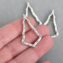 5 Silver Marquis Teardrop Charms 39x24mm chs4220